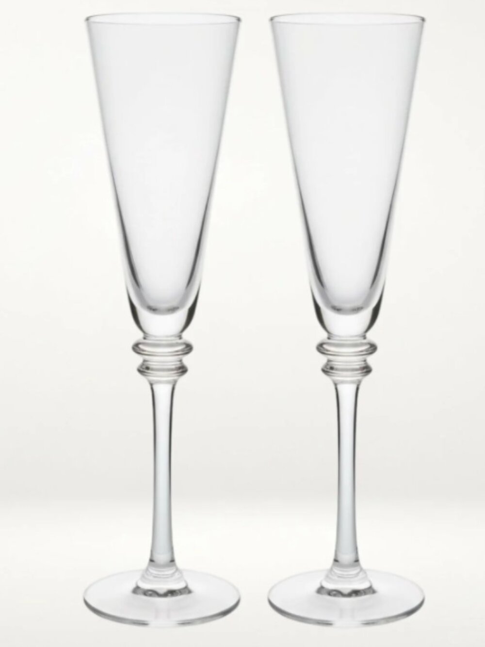 Pottery Barn Claro Fluted Champagne Glasses | Set of 2